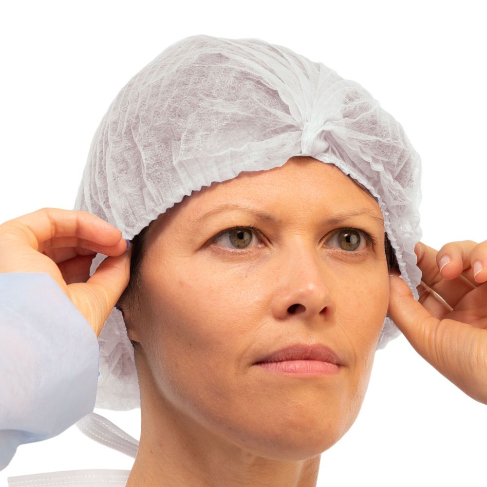 INSPIRE DISPOSABLE HEAD CAPS MC-10110-S WHITE 100 PCS