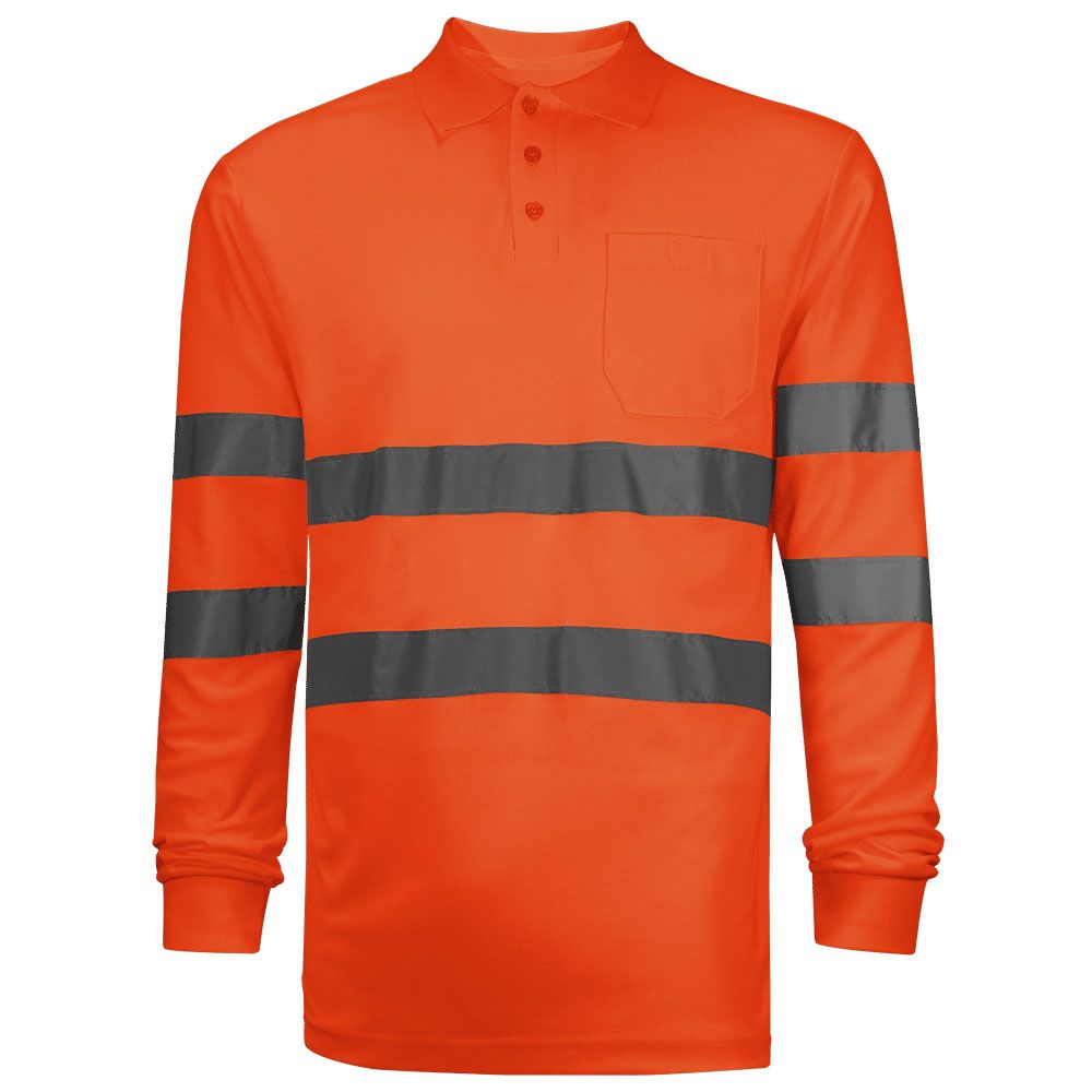 ΜΠΛΟΥΖΑΚΙ ΠΟΛΟ WORKO ΥΨΗΛΗΣ ΟΡΑΤΟΤΗΤΑΣ ΜΕ ΜΑΚΡΥ ΜΑΝΙΚΙ WR.2.307